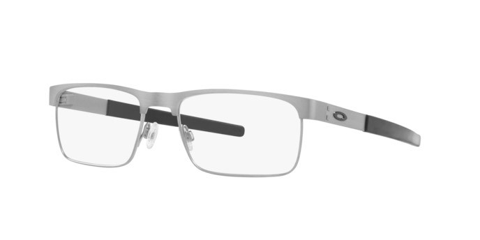 Brillen Oakley Metal Plate TI OX 5153 (515303) farbe satin brushed chrome form quadratisch gläser demo lens