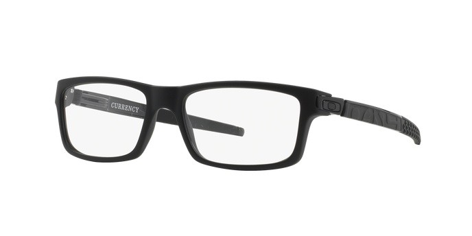 Brillen Oakley Currency OX 8026 (802601) farbe satin black form quadratisch gläser clear