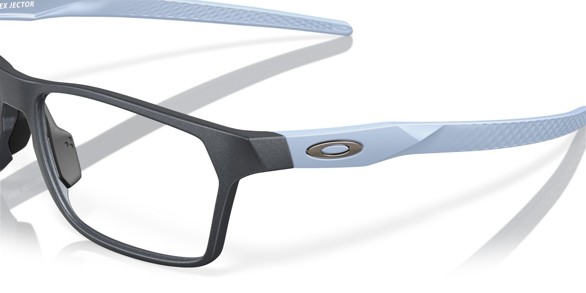 Brillen Oakley Hex Jector OX 8032 (803208) farbe matte blue steel form rechteckig gläser lente demo