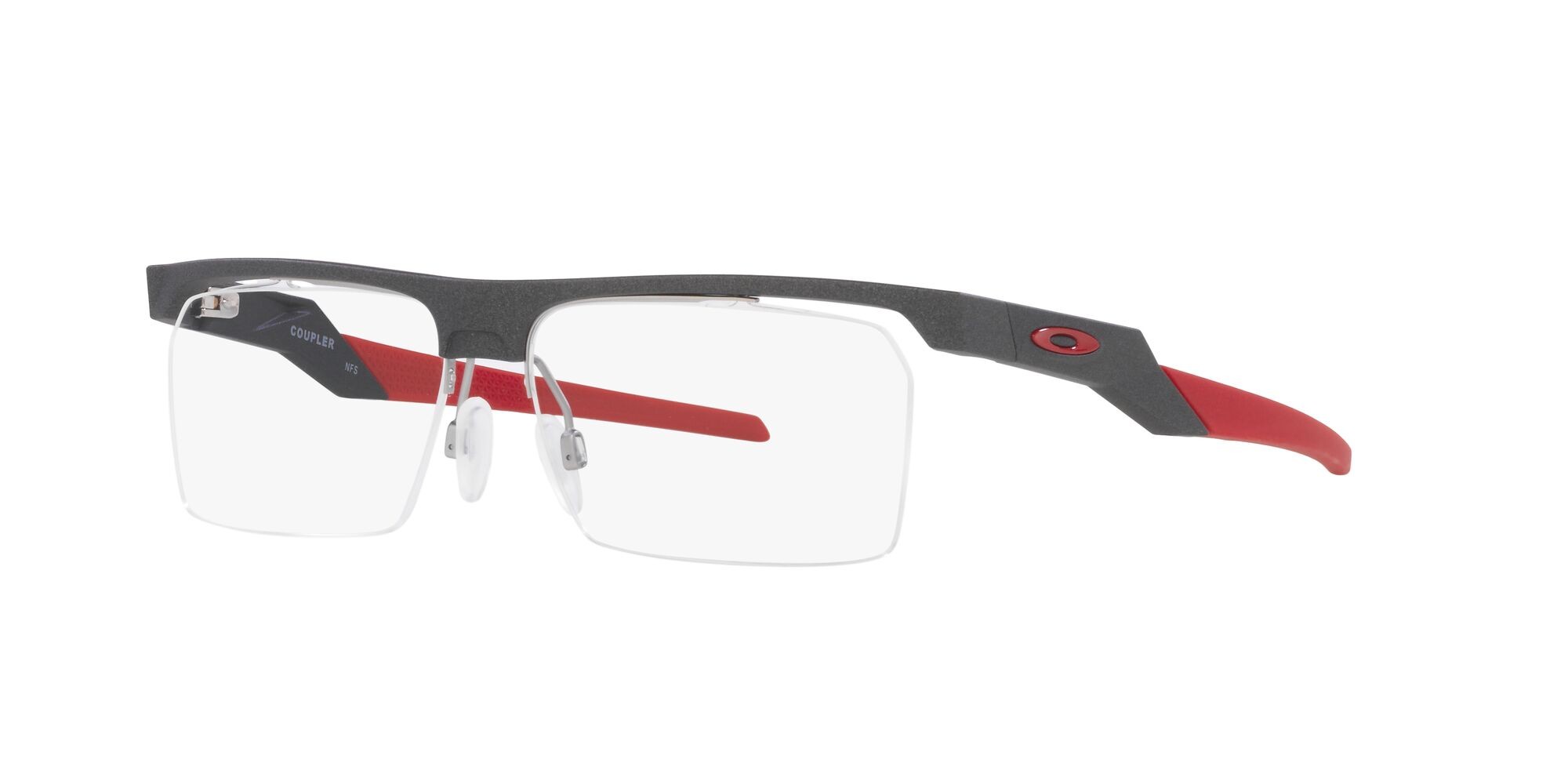 Brillen Oakley Coupler OX 8053 (805303) farbe acciaio chiaro satinato form rechteckig gläser lente demo