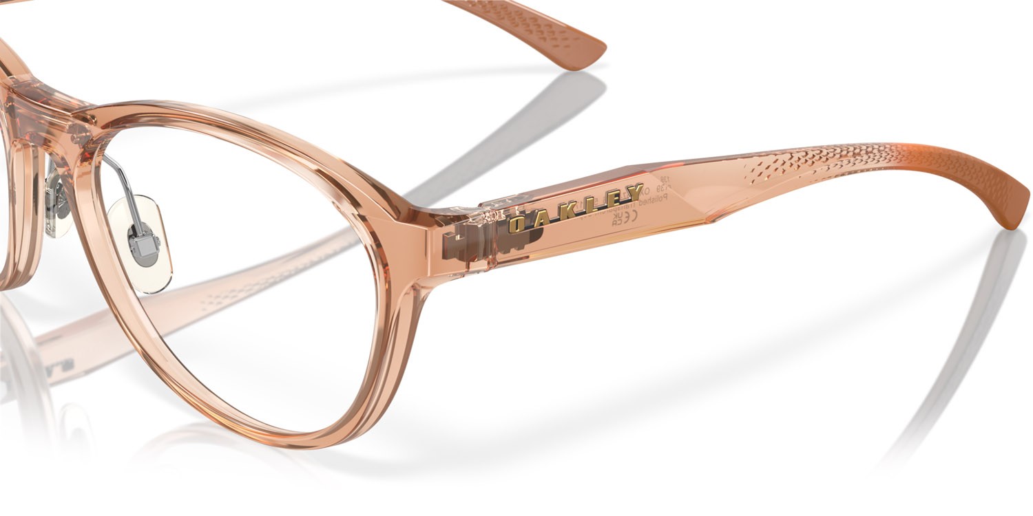Brillen Oakley Draw Up OX 8057 (805707) farbe polished transparent sepia form rund gläser lente demo