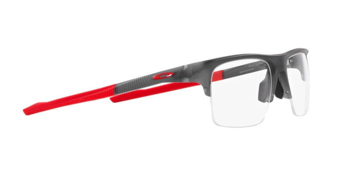 Brillen Oakley Plazlink OX 8061 (806102) farbe grigio fumo satinato form rechteckig gläser lente demo
