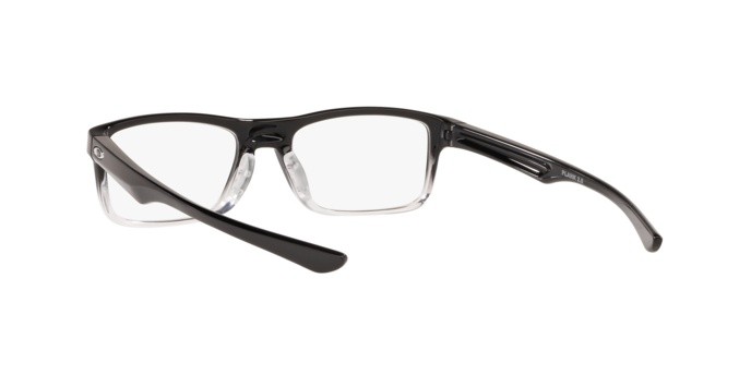 Occhiali da vista Oakley Plank 2.0 OX 8081 (808112) colore polished black clear fade forma rettangolare lenti clear