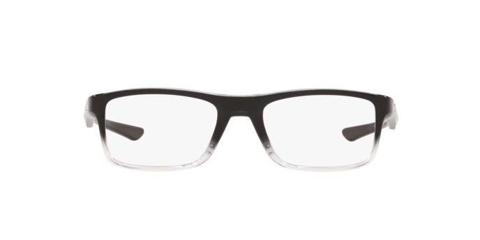 Occhiali da vista Oakley Plank 2.0 OX 8081 (808112) colore polished black clear fade forma rettangolare lenti clear