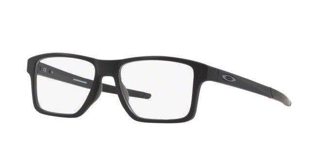 Brillen Oakley Chamfer squared OX 8143 (814301) farbe satin black form quadratisch gläser clear