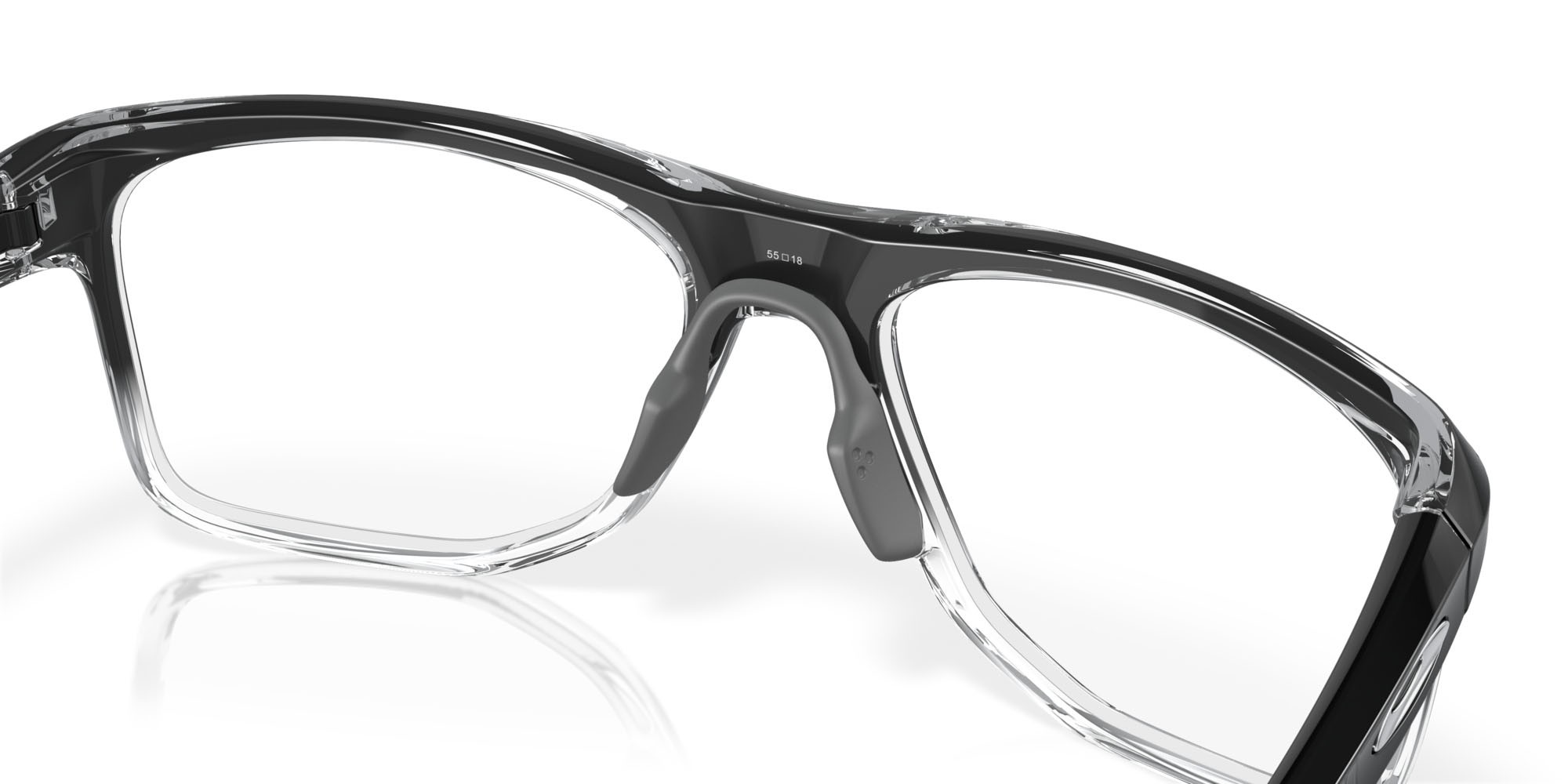 Brillen Oakley Knolls OX 8144 (814404) farbe nero lucido sfumato form rechteckig gläser lente demo