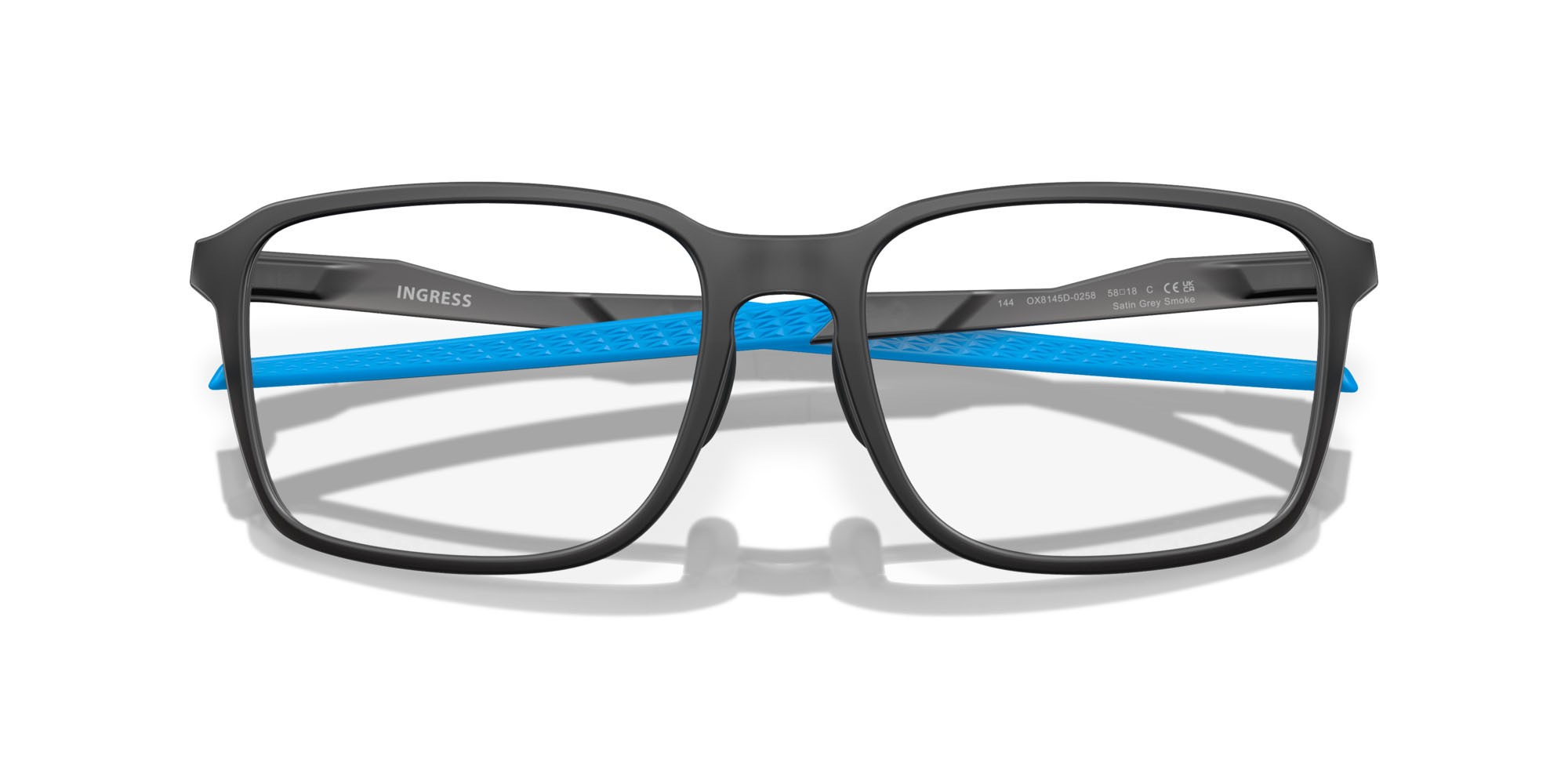 Brillen Oakley Ingress OX 8145D (814502) farbe grigio fumo satinato form rechteckig gläser lente demo