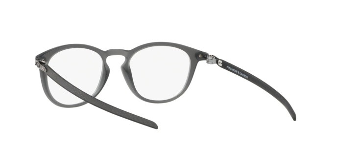 Brillen Oakley Pitchman r carbon OX 8149 (814902) farbe satin grey smoke form rund gläser clear