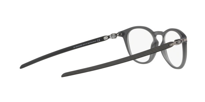 Brillen Oakley Pitchman r carbon OX 8149 (814902) farbe satin grey smoke form rund gläser clear