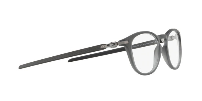 Brillen Oakley Pitchman r carbon OX 8149 (814902) farbe satin grey smoke form rund gläser clear