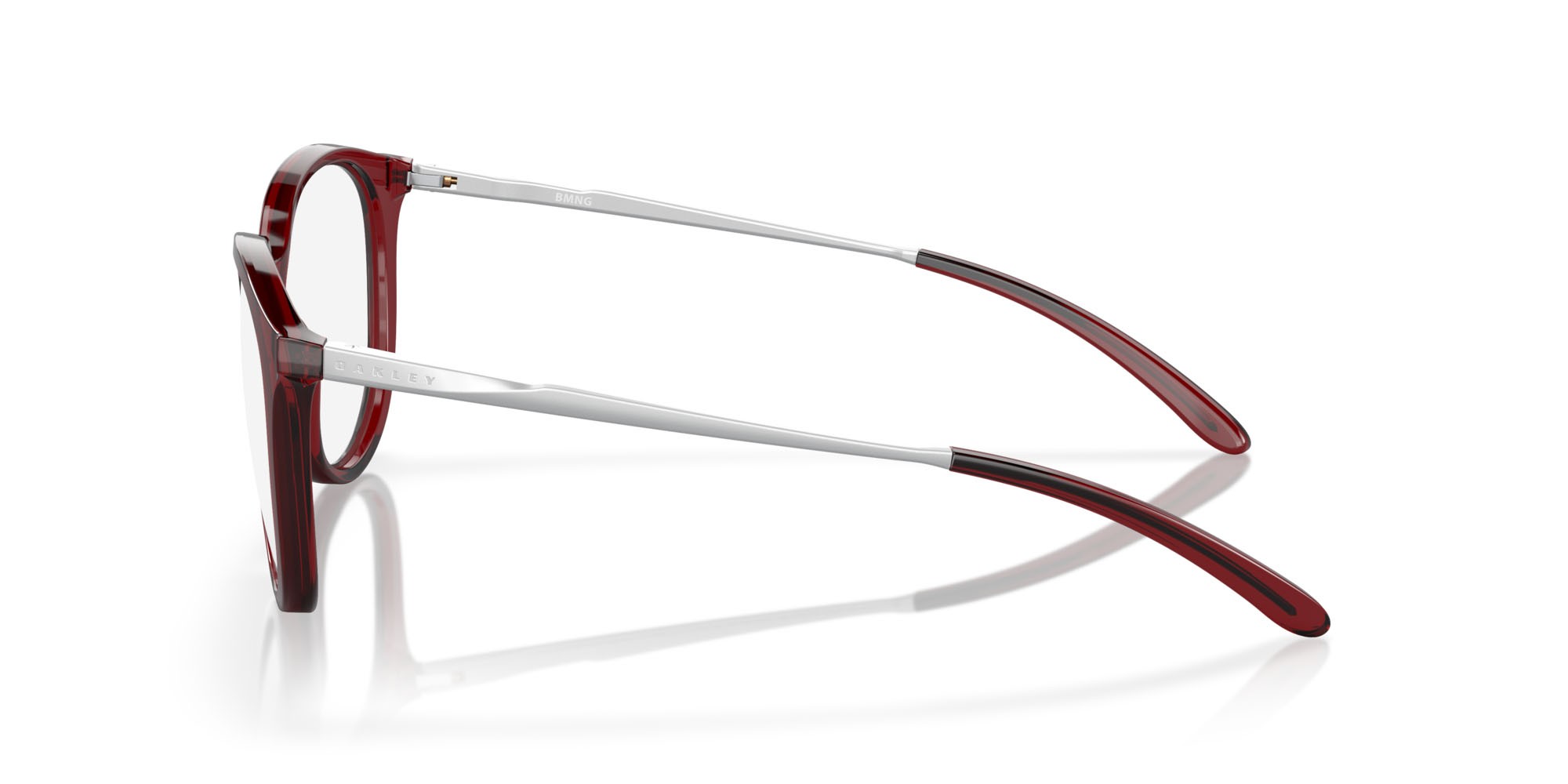 Brillen Oakley Bmng OX 8150 (815004) farbe polished trans brick red form rund gläser lente demo