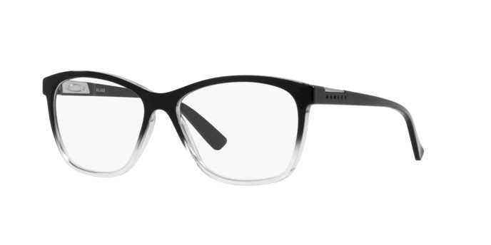 Brillen Oakley Alias OX 8155 (815508) farbe polished black fade form schmetterling gläser demo lens