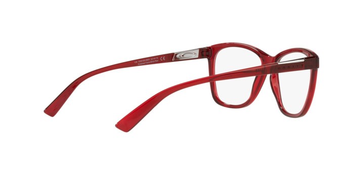 Brillen Oakley Alias OX 8155 (815509) farbe polished translucent brick red form schmetterling gläser demo lens