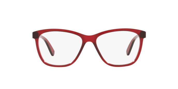 Brillen Oakley Alias OX 8155 (815509) farbe polished translucent brick red form schmetterling gläser demo lens
