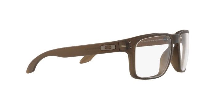 Brillen Oakley Holbrook RX OX 8156 (815611) farbe satin brown smoke form quadratisch gläser demo lens
