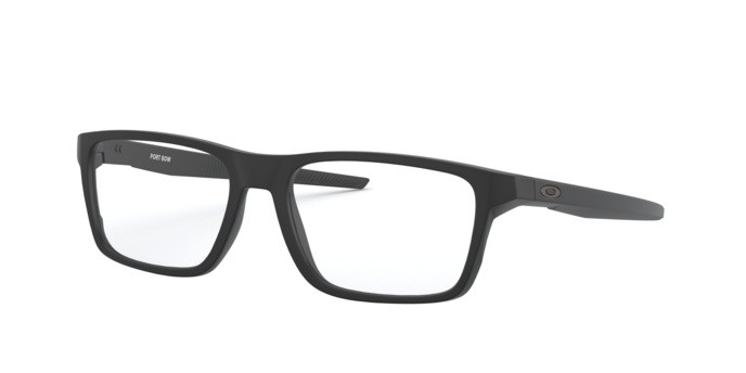 Brillen Oakley Port bow OX 8164 (816401) farbe satin black form rechteckig gläser clear