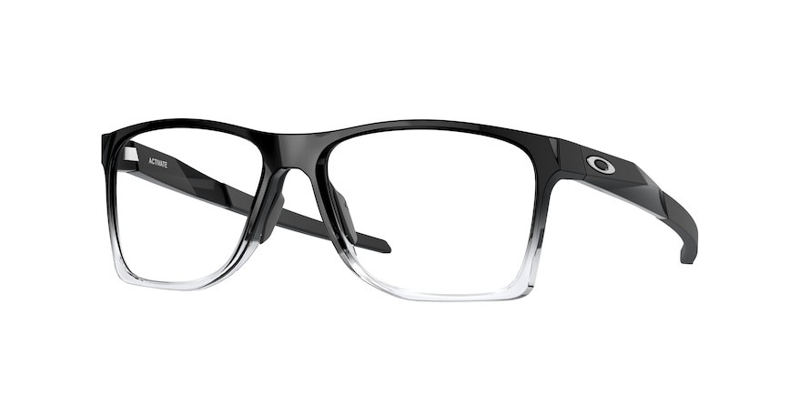 Brillen Oakley Activate OX 8173 (817304) farbe polished black fade form quadratisch gläser clear