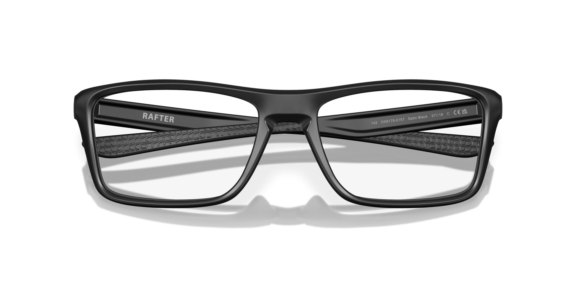 Brillen Oakley Rafter OX 8178 (817801) farbe nero satinato form rechteckig gläser lente demo