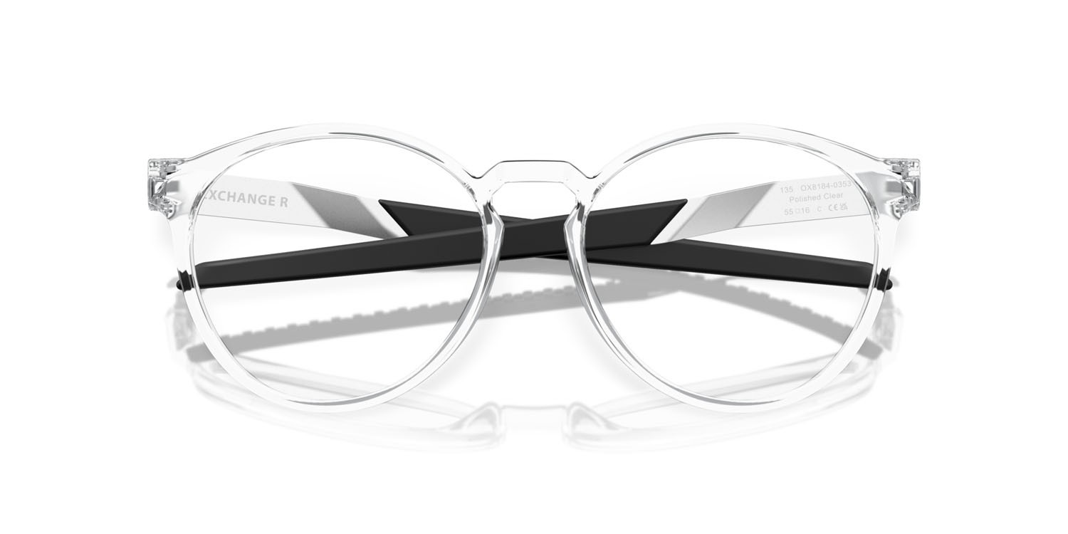Brillen Oakley Exchange R OX 8184 (818403) farbe trasparente lucido form rund gläser lente demo