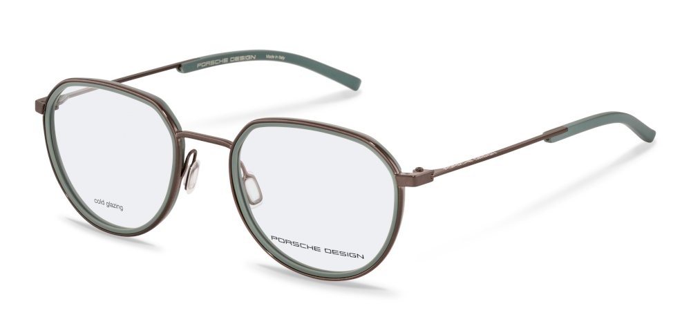 Eyeglasses Porsche Design P8740 (D000) color brown, green lenses trasparent