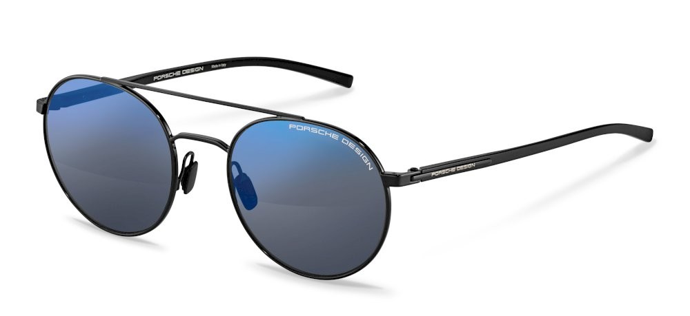 Sunglasses Porsche Design P8932 (A) color black lenses blue - mirror blue