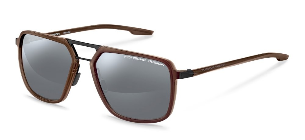 Sunglasses Porsche Design P8934 (C) color brown - black lenses red - mirror silver