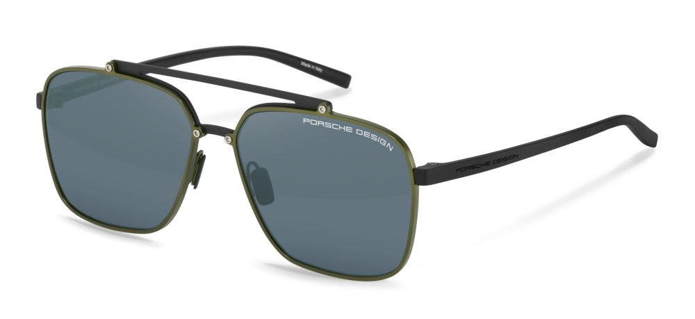 Occhiali da sole Porsche Design P8937 (E267) colore olive/black lenti blue/mirror silver