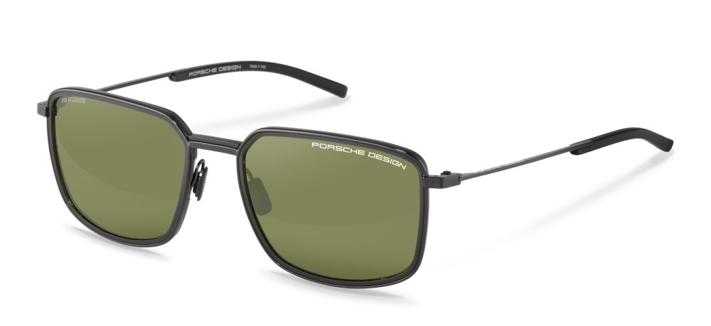 Sunglasses Porsche Design P8941 (A417) color black - grey lenses antiriflesso - green/mirror blue