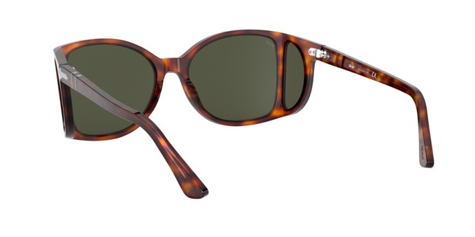 Occhiali da sole Persol PO 0005 (24/31) colore havana forma quadrato lenti green