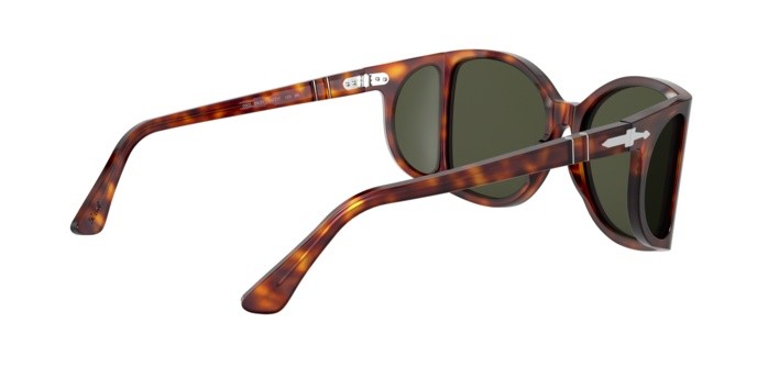 Occhiali da sole Persol PO 0005 (24/31) colore havana forma quadrato lenti green