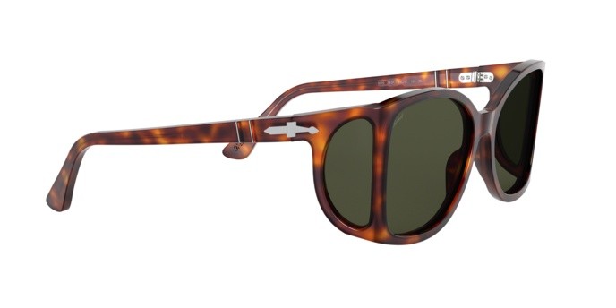 Occhiali da sole Persol PO 0005 (24/31) colore havana forma quadrato lenti green