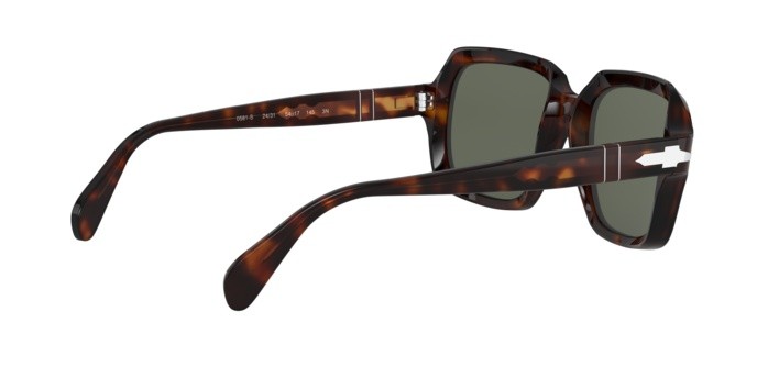 Occhiali da sole Persol PO 0581S (24/31) colore havana forma quadrato lenti green