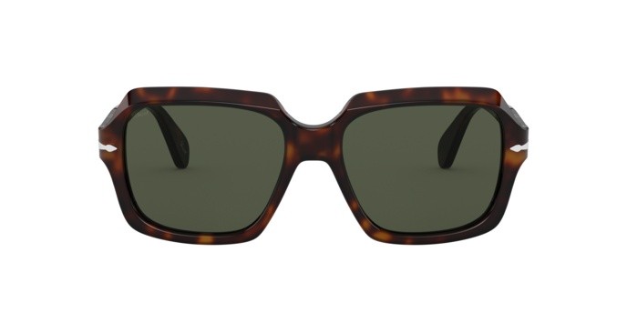 Occhiali da sole Persol PO 0581S (24/31) colore havana forma quadrato lenti green