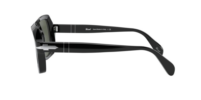 Occhiali da sole Persol PO 0581S (95/31) colore black forma quadrato lenti green