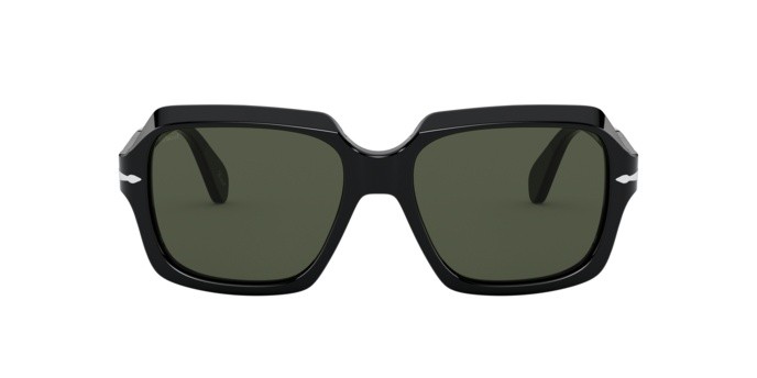 Occhiali da sole Persol PO 0581S (95/31) colore black forma quadrato lenti green