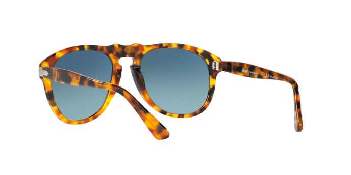 Sonnenbrillen Persol PO 0649 (1052S3) farbe madreterra form aviator gläser blue gradient dark blue polar