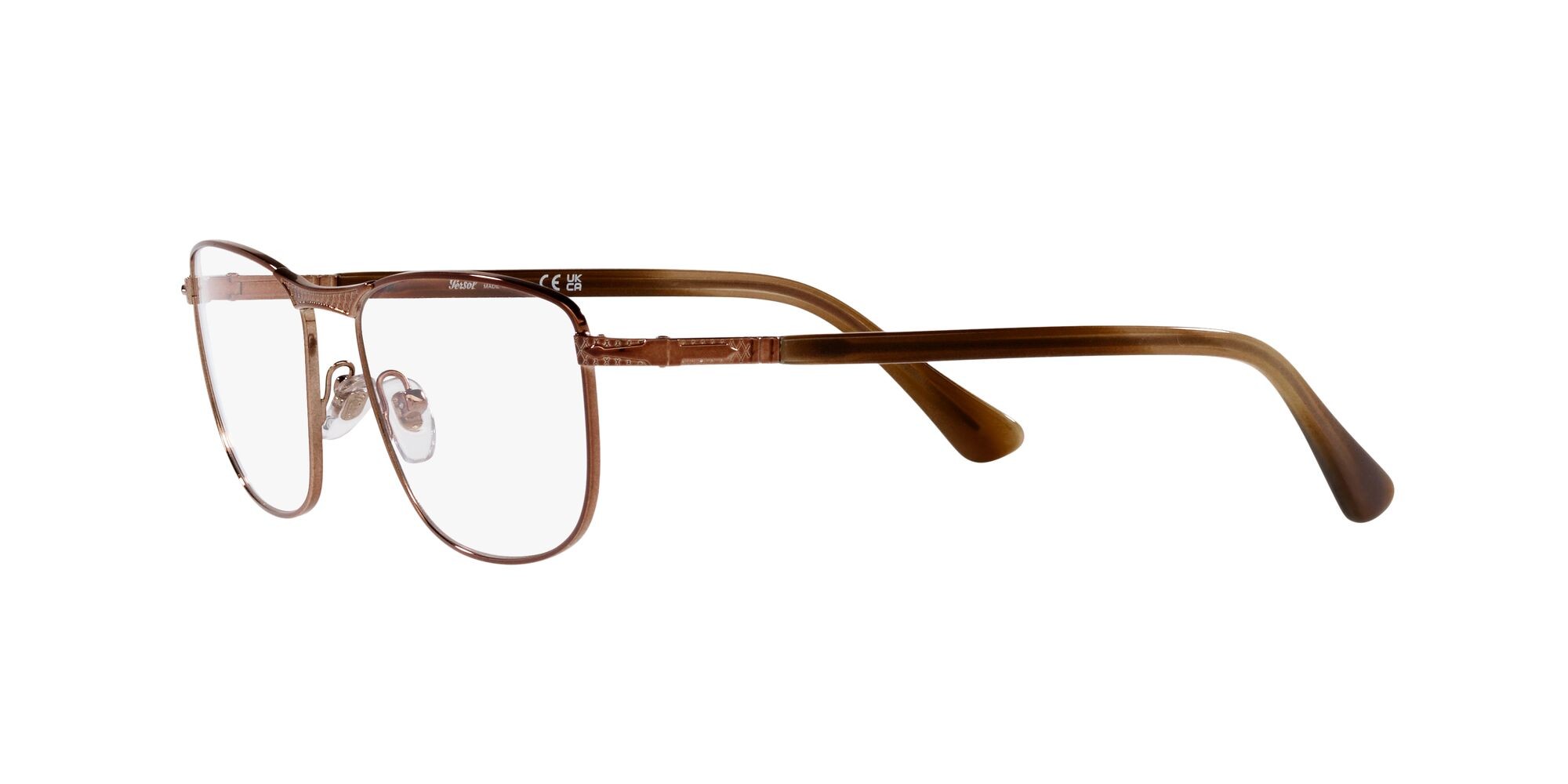 Eyeglasses Persol PO 1001V (1124) color marrone lucido shape square lenses lente demo