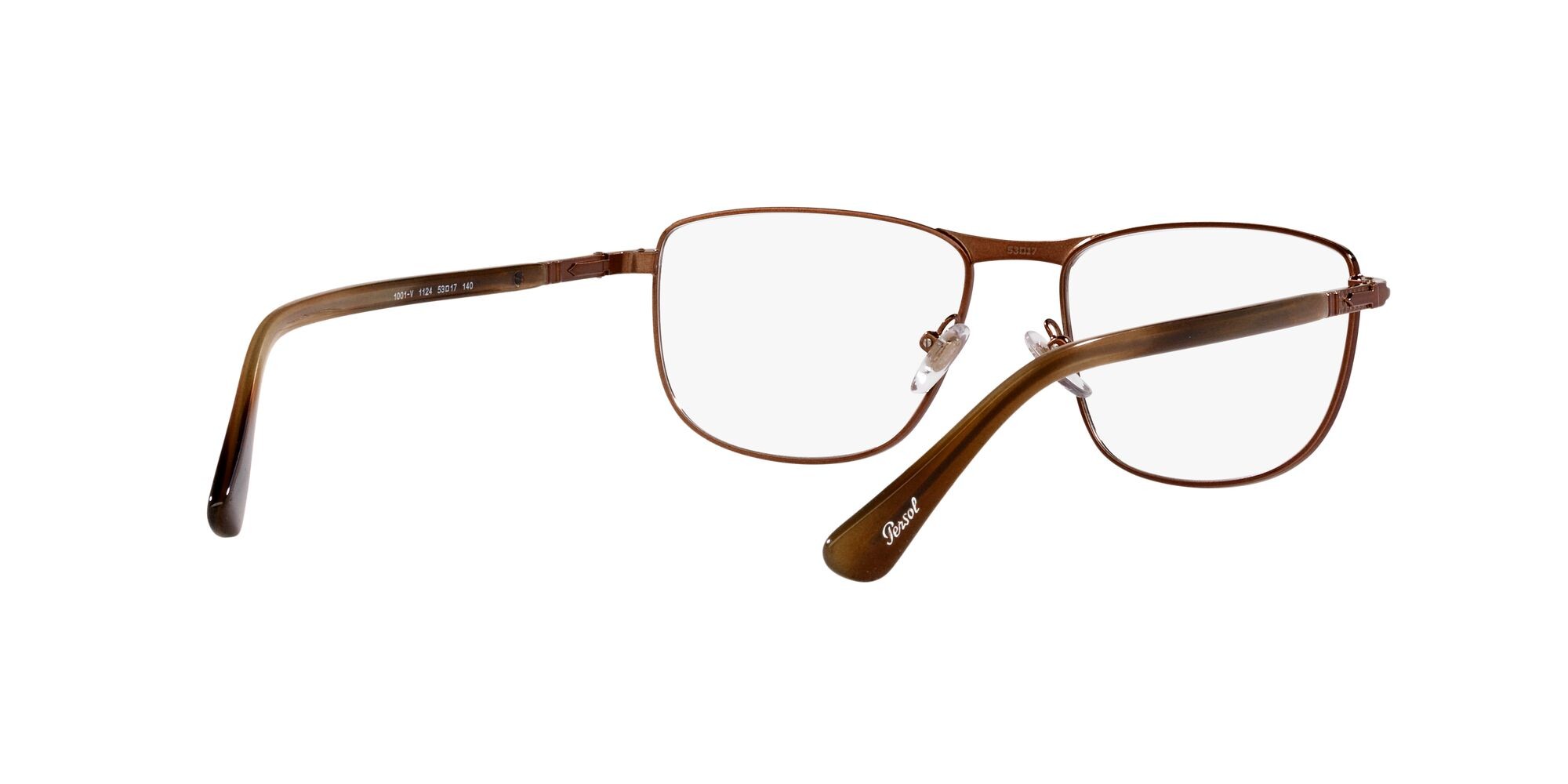 Eyeglasses Persol PO 1001V (1124) color marrone lucido shape square lenses lente demo