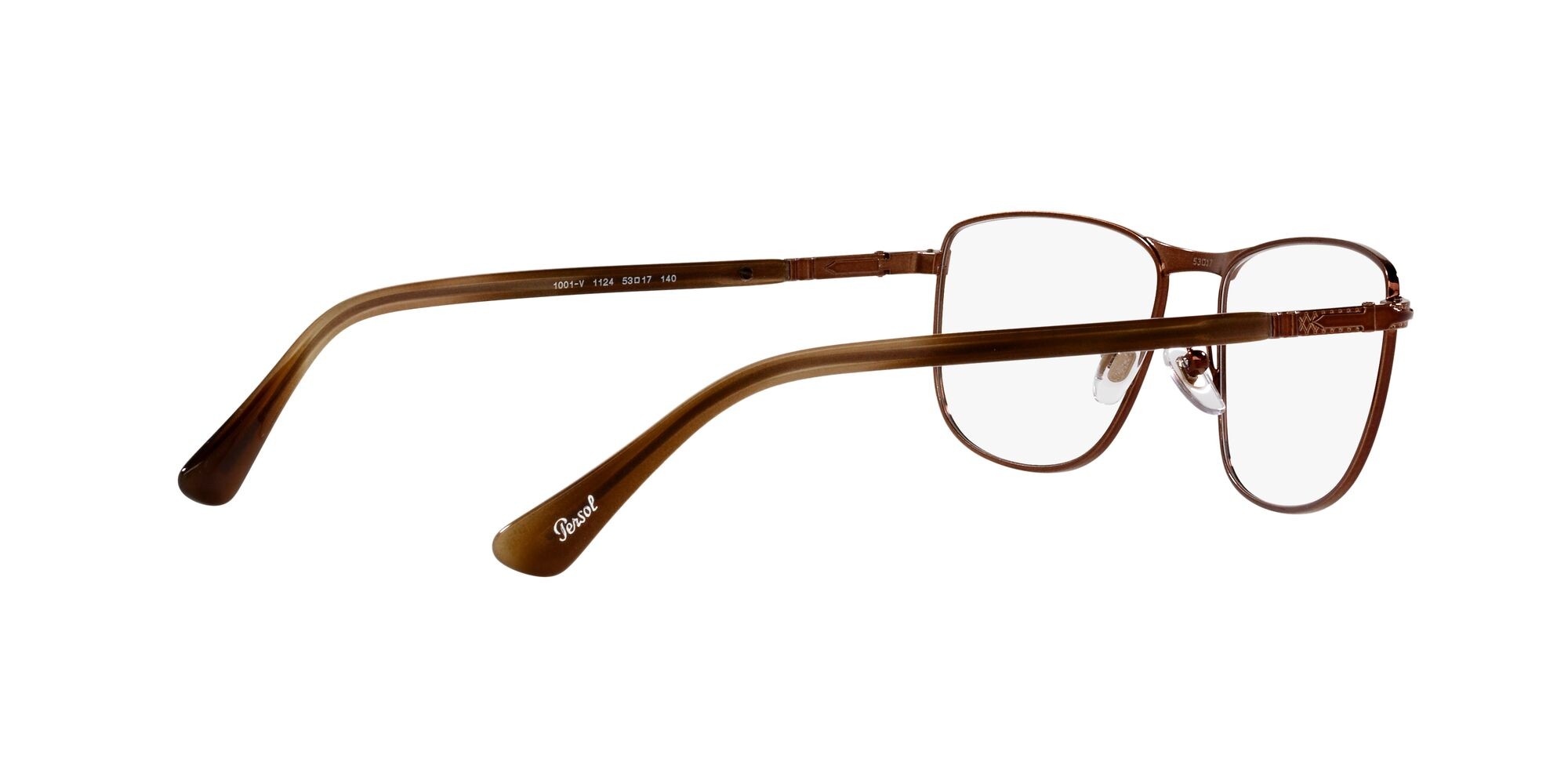 Eyeglasses Persol PO 1001V (1124) color marrone lucido shape square lenses lente demo