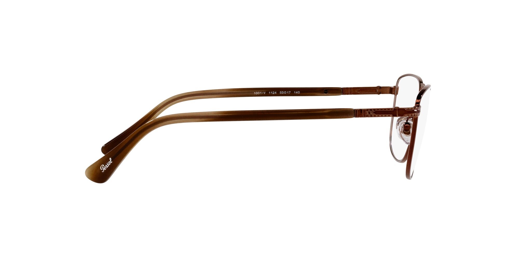 Eyeglasses Persol PO 1001V (1124) color marrone lucido shape square lenses lente demo