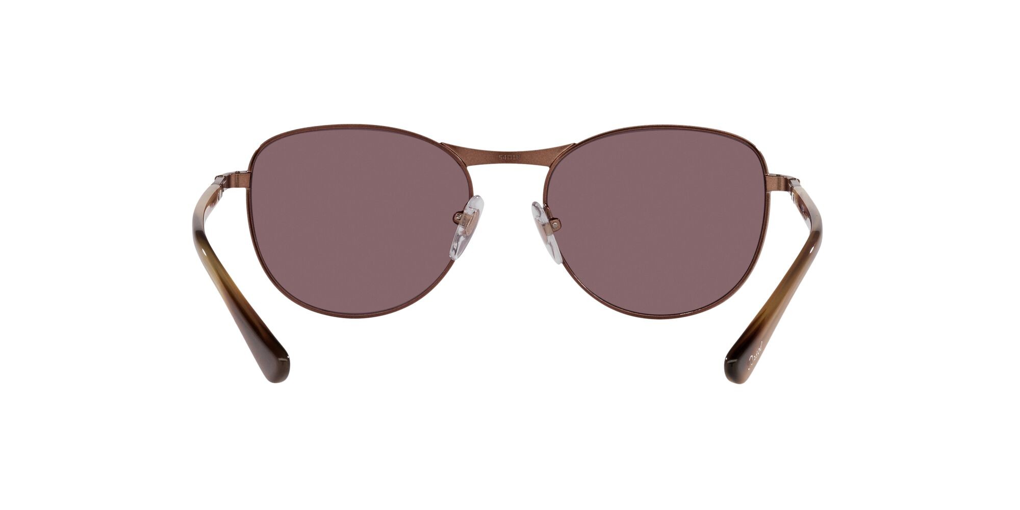 Occhiali da sole Persol PO 1002S (1124AF) colore marrone lucido forma pantos lenti polarizzata violetto scuro