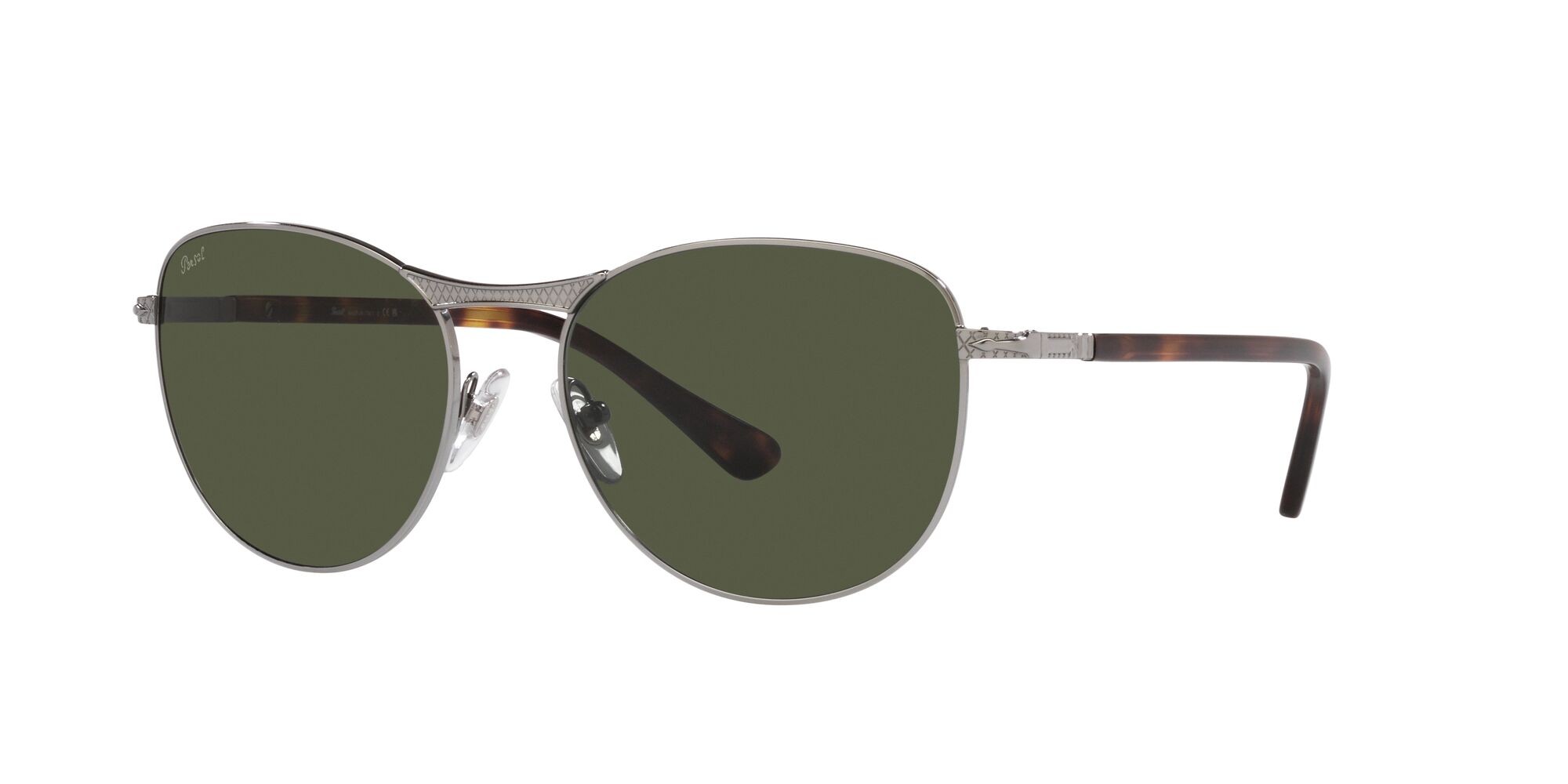 Sonnenbrillen Persol PO 1002S (513/31) farbe gunmetal form pantos gläser verde