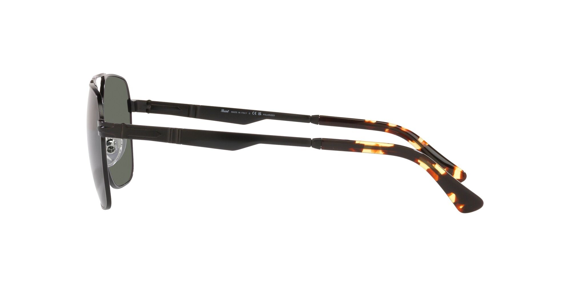 Occhiali da sole Persol PO 1004S (115158) colore nero semi-lucido forma quadrato lenti polarized verde