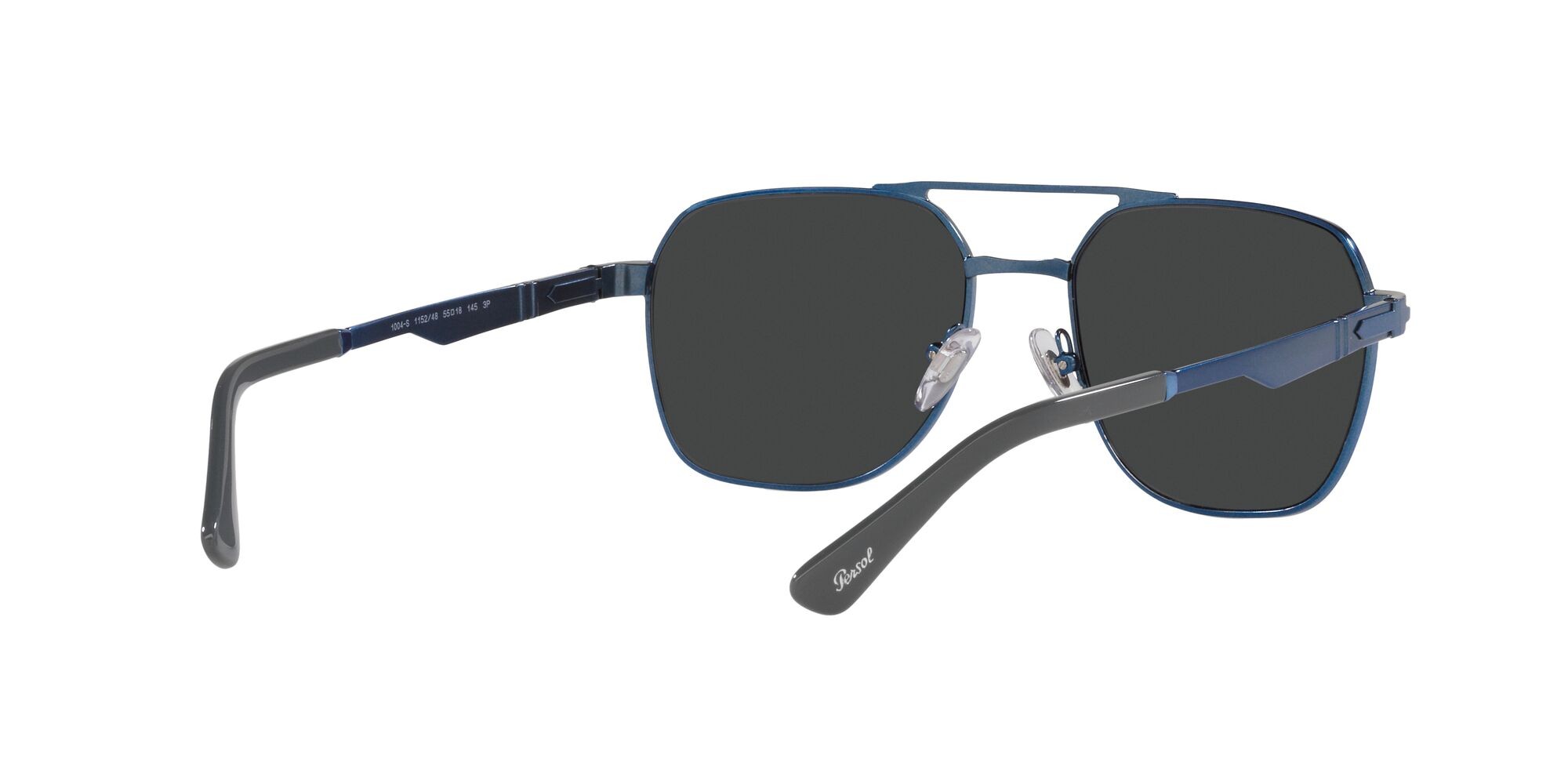 Occhiali da sole Persol PO 1004S (115248) colore blu forma quadrato lenti polarized grigio scuro