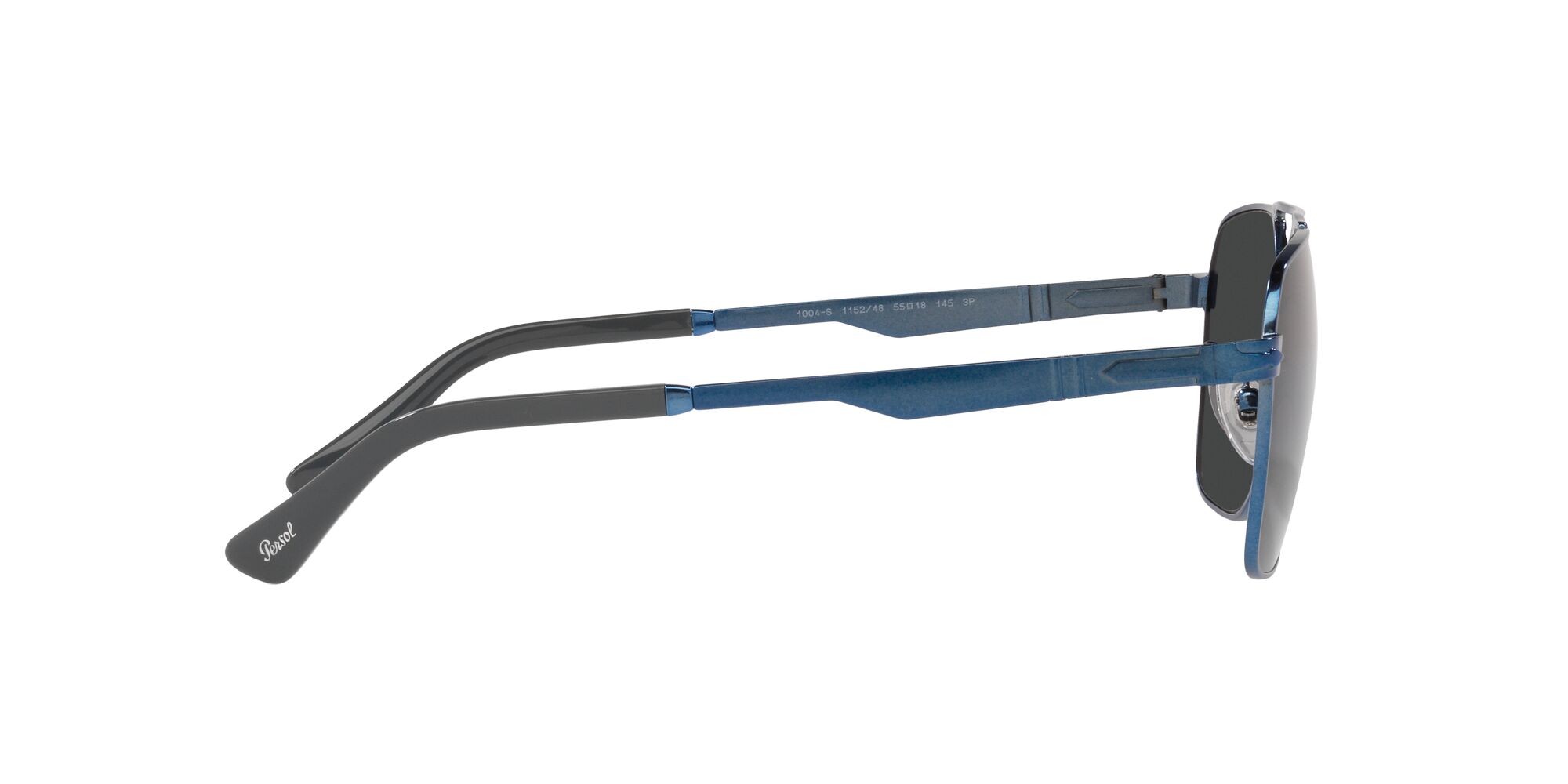 Occhiali da sole Persol PO 1004S (115248) colore blu forma quadrato lenti polarized grigio scuro