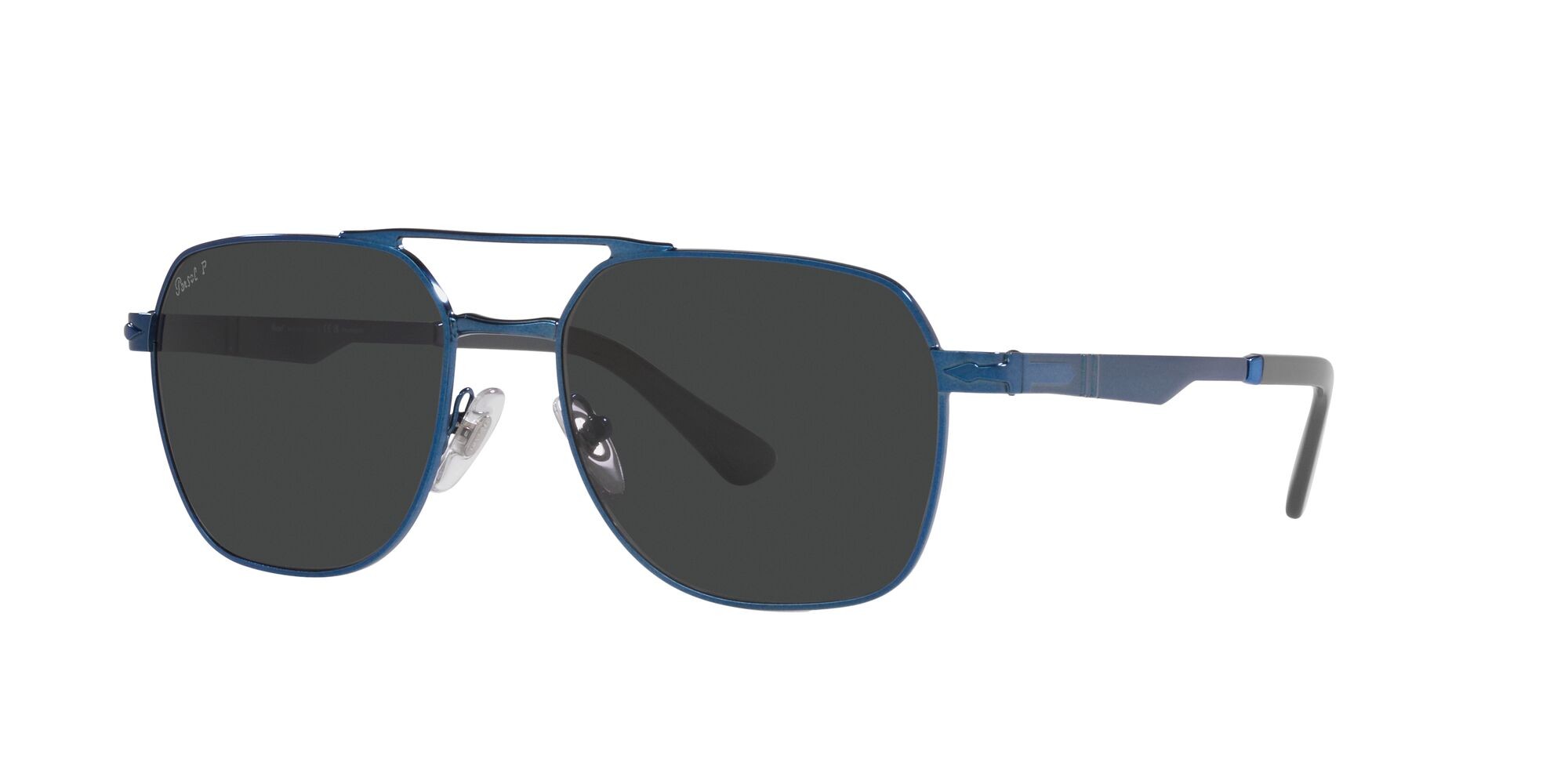 Occhiali da sole Persol PO 1004S (115248) colore blu forma quadrato lenti polarized grigio scuro