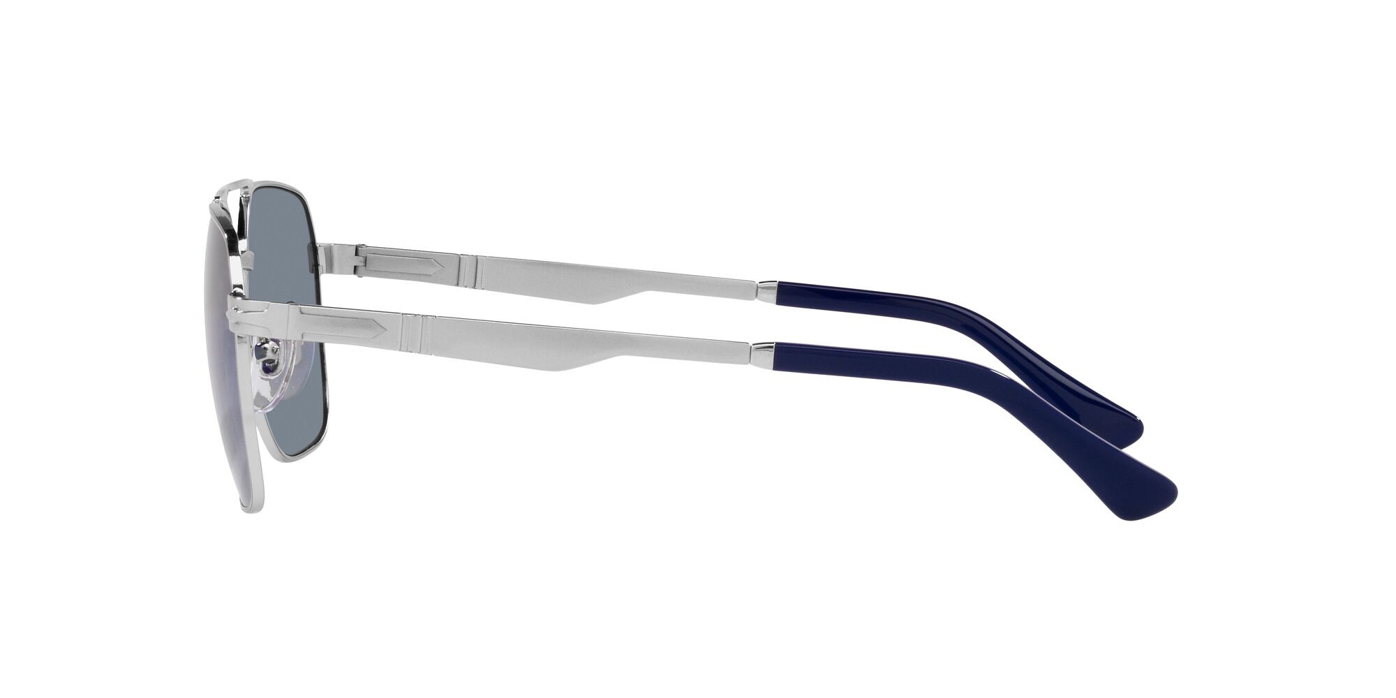 Sonnenbrillen Persol PO 1004S (518/56) farbe argento form quadratisch gläser azzurro