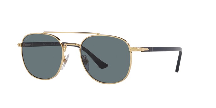 Sonnenbrillen Persol PO 1006S (515/3R) farbe oro form quadratisch gläser polarizzata blu scuro