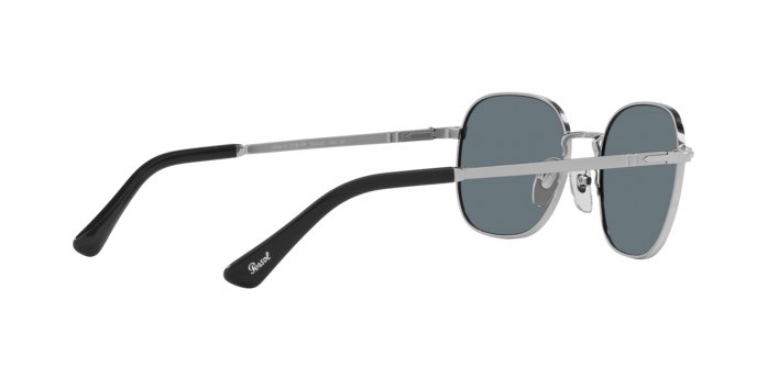 Sunglasses Persol PO 1009S (518/3R) color argento shape square lenses polarizzata blu scuro