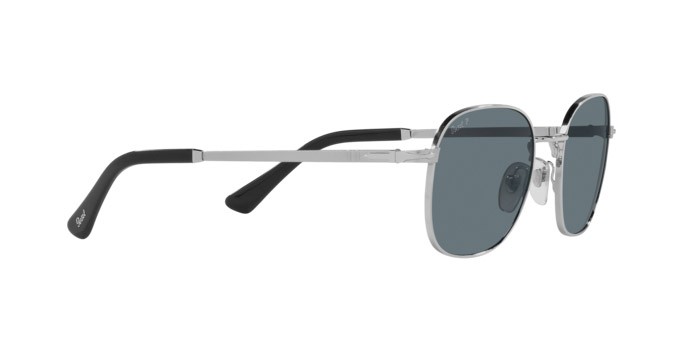 Sunglasses Persol PO 1009S (518/3R) color argento shape square lenses polarizzata blu scuro
